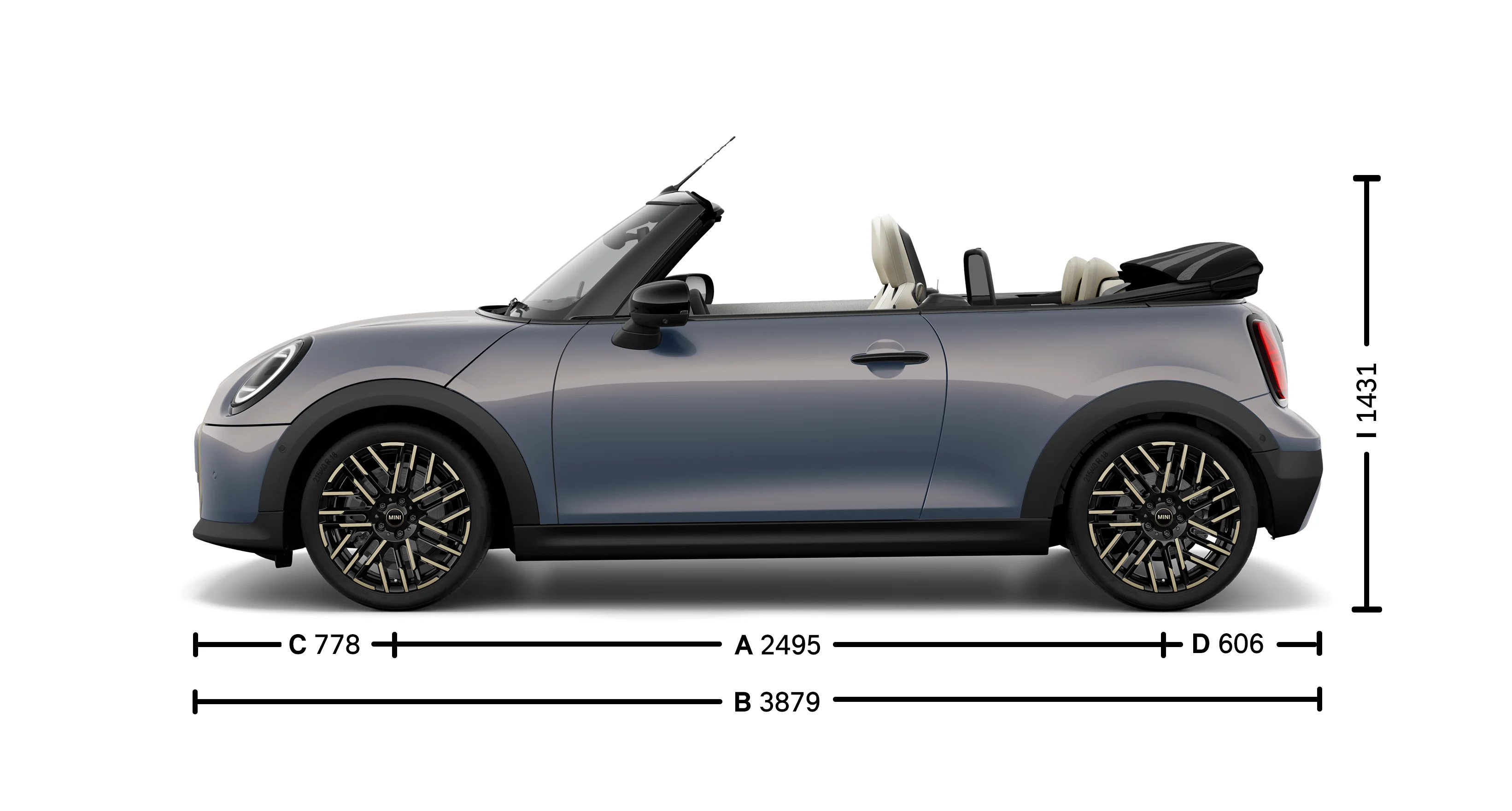 MINI Cooper Cabrio - dimensiuni