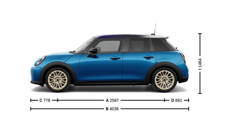 MINI Cooper cu 5 uşi - dimensiuni